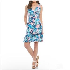 Tommy Bahama Lei's Melody Surplice V-Neck Sleeveless A-Line Sundress